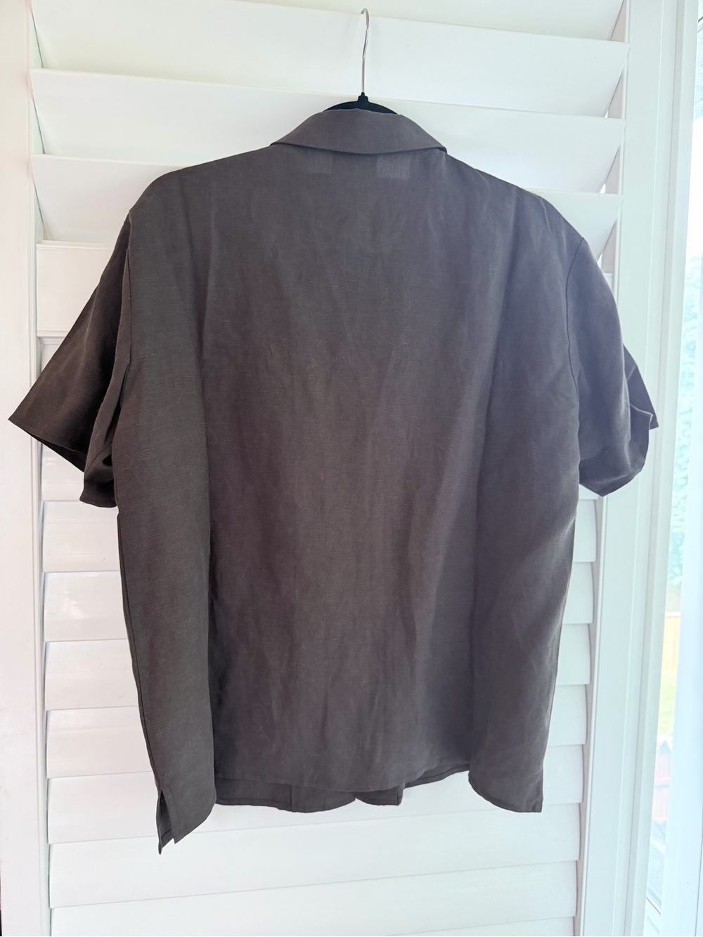 Frank and Oak camp collar relaxer brown shirt - Picture 3 of 6